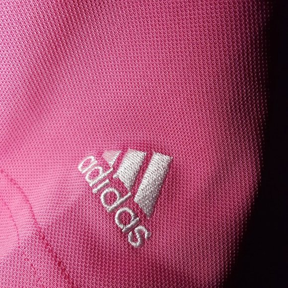 Adidas Men's Climalite Golf Shirt XXL Pink Short Sleeve Collar - Picture 4 of 10